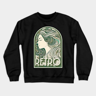 Art Deco Retro Women Crewneck Sweatshirt